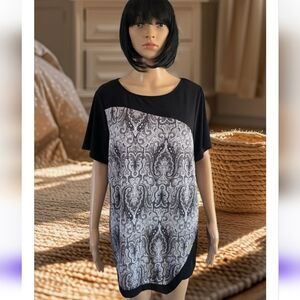 Penningtons Short sleeves asymmetric Paisley Top , size X